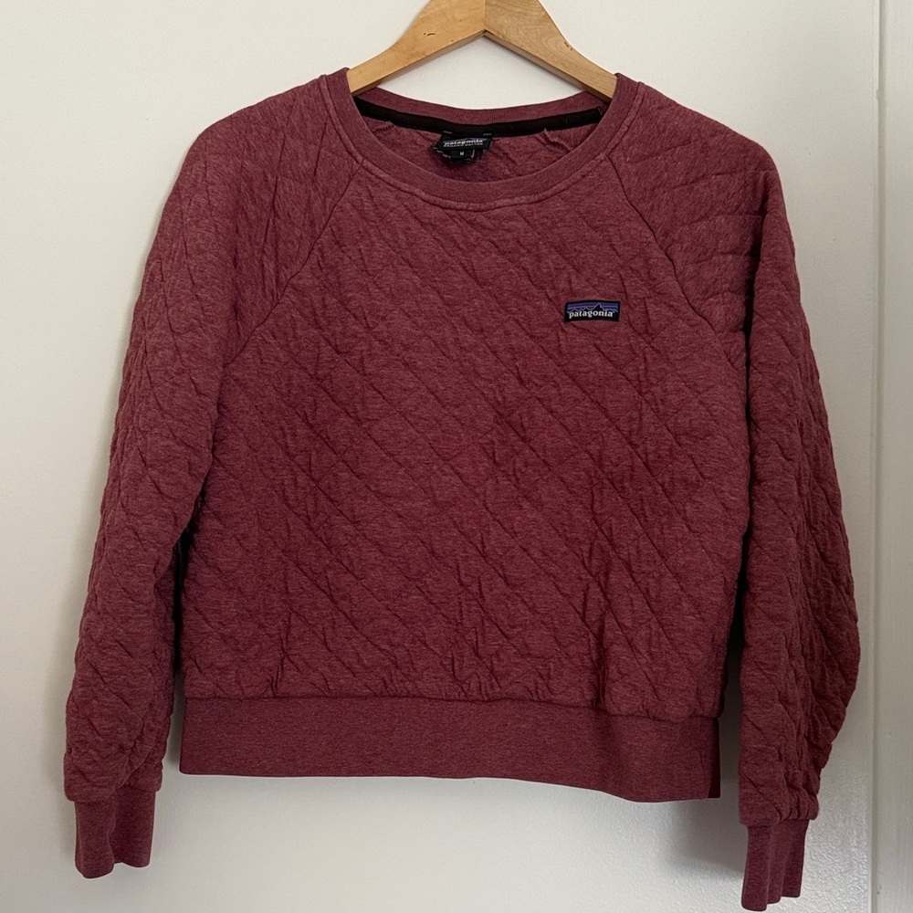 Patagonia Quilted Sweatshirt in Burgundy